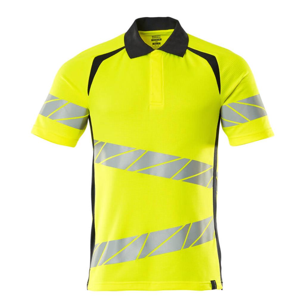 KOSZULKA POLO MASCOT ACCELERATE SAFE 19083-771; ŻÓŁTY HI-VIS/CIEMNY GRANAT