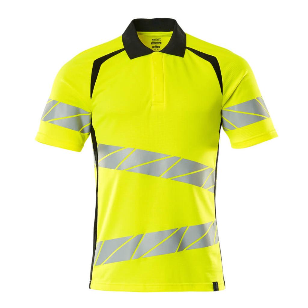 KOSZULKA POLO MASCOT ACCELERATE SAFE 19083-771; ŻÓŁTY HI-VIS/CZERŃ