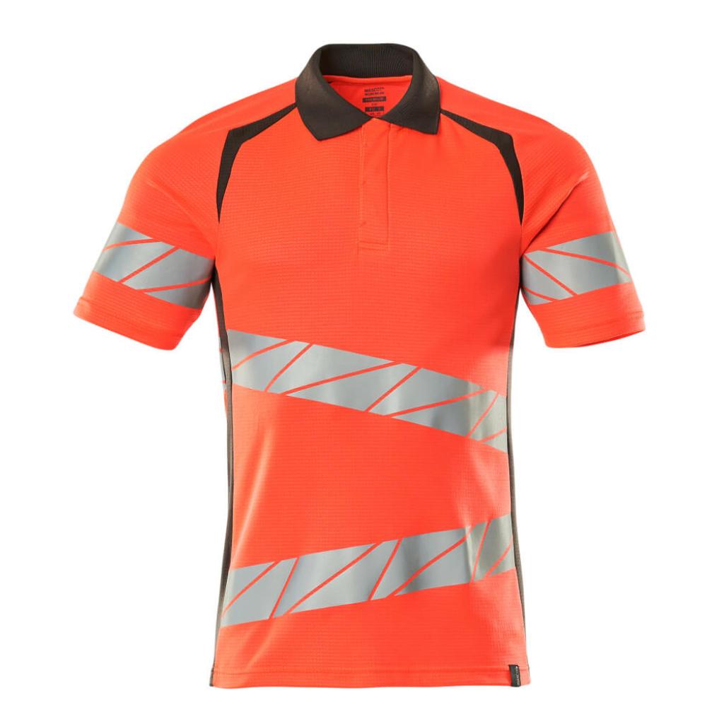 KOSZULKA POLO MASCOT ACCELERATE SAFE 19083-771; CZERWIEŃ HI-VIS/CIEMNY ANTRACYT