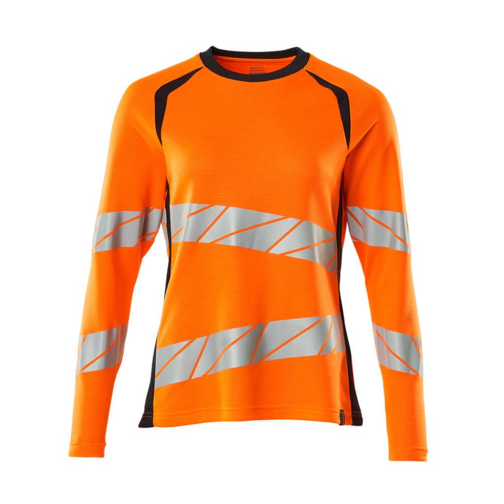 T-SHIRT Z DŁUGIMI RĘKAWAMI MASCOT ACCELERATE SAFE 19091-771; POMARAŃCZ HI-VIS/CIEMNY GRANAT