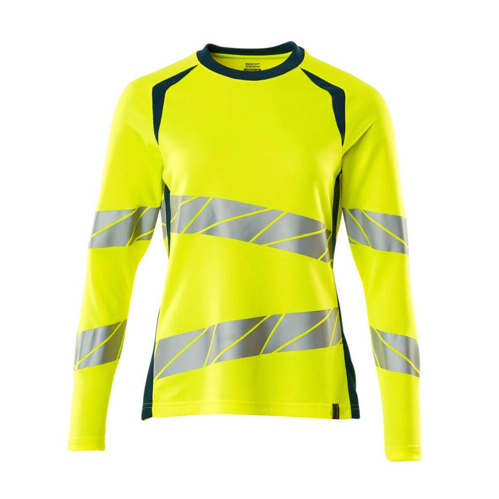 T-SHIRT Z DŁUGIMI RĘKAWAMI MASCOT ACCELERATE SAFE 19091-771; ŻÓŁTY HI-VIS/CIEMNA PETROLOWY