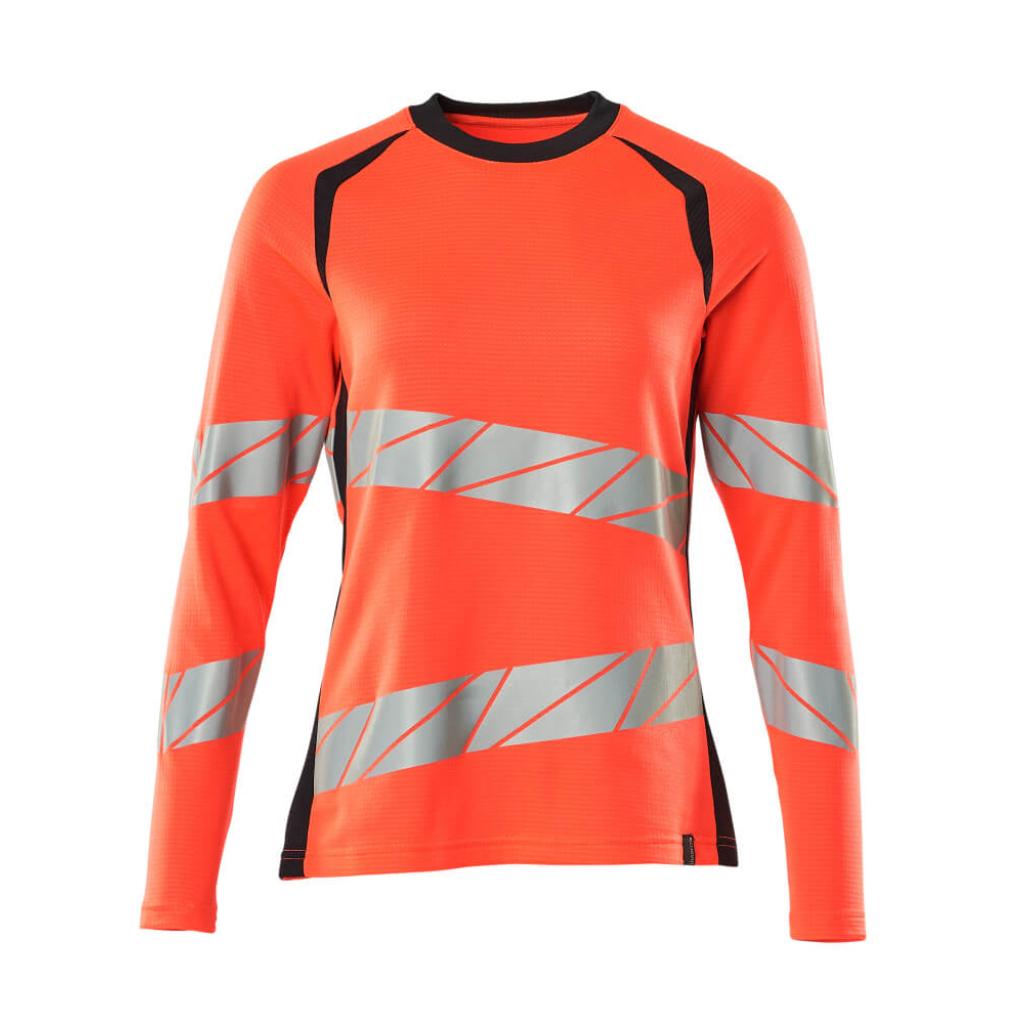 T-SHIRT Z DŁUGIMI RĘKAWAMI MASCOT ACCELERATE SAFE 19091-771; CZERWIEŃ HI-VIS/CIEMNY GRANAT