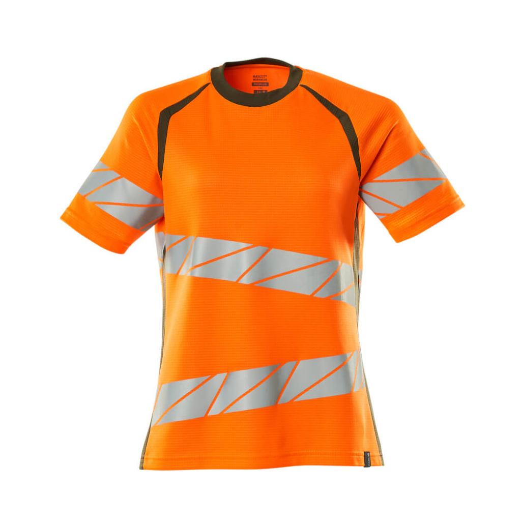 T-SHIRT MASCOT ACCELERATE SAFE 19092-771; POMARAŃCZ HI-VIS/ZIELONY MECH