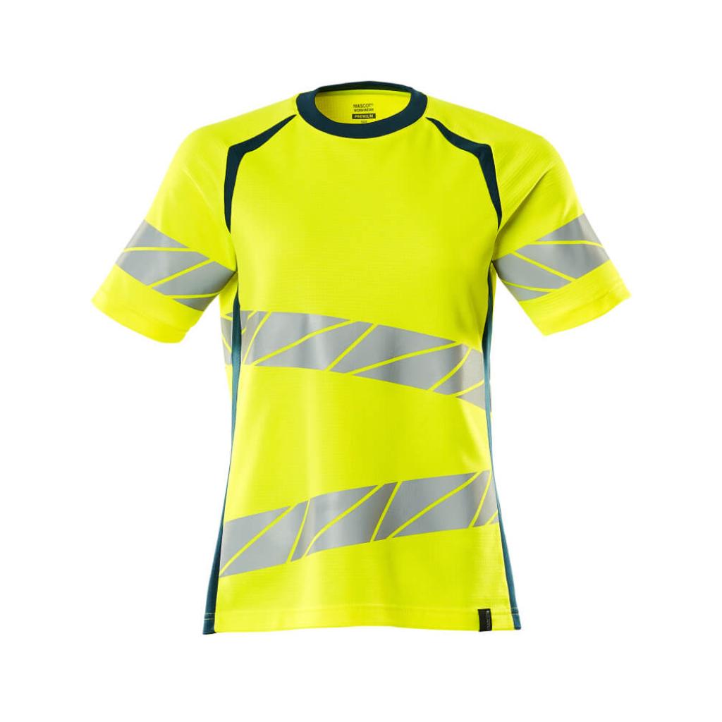 T-SHIRT MASCOT ACCELERATE SAFE 19092-771; ŻÓŁTY HI-VIS/CIEMNA PETROLOWY