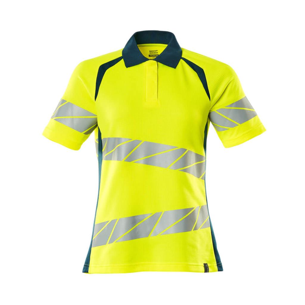 KOSZULKA POLO MASCOT ACCELERATE SAFE 19093-771; ŻÓŁTY HI-VIS/CIEMNA PETROLOWY