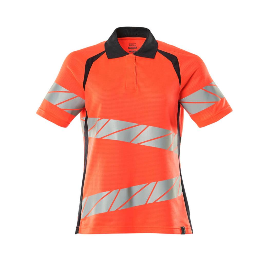 KOSZULKA POLO MASCOT ACCELERATE SAFE 19093-771; CZERWIEŃ HI-VIS/CIEMNY GRANAT