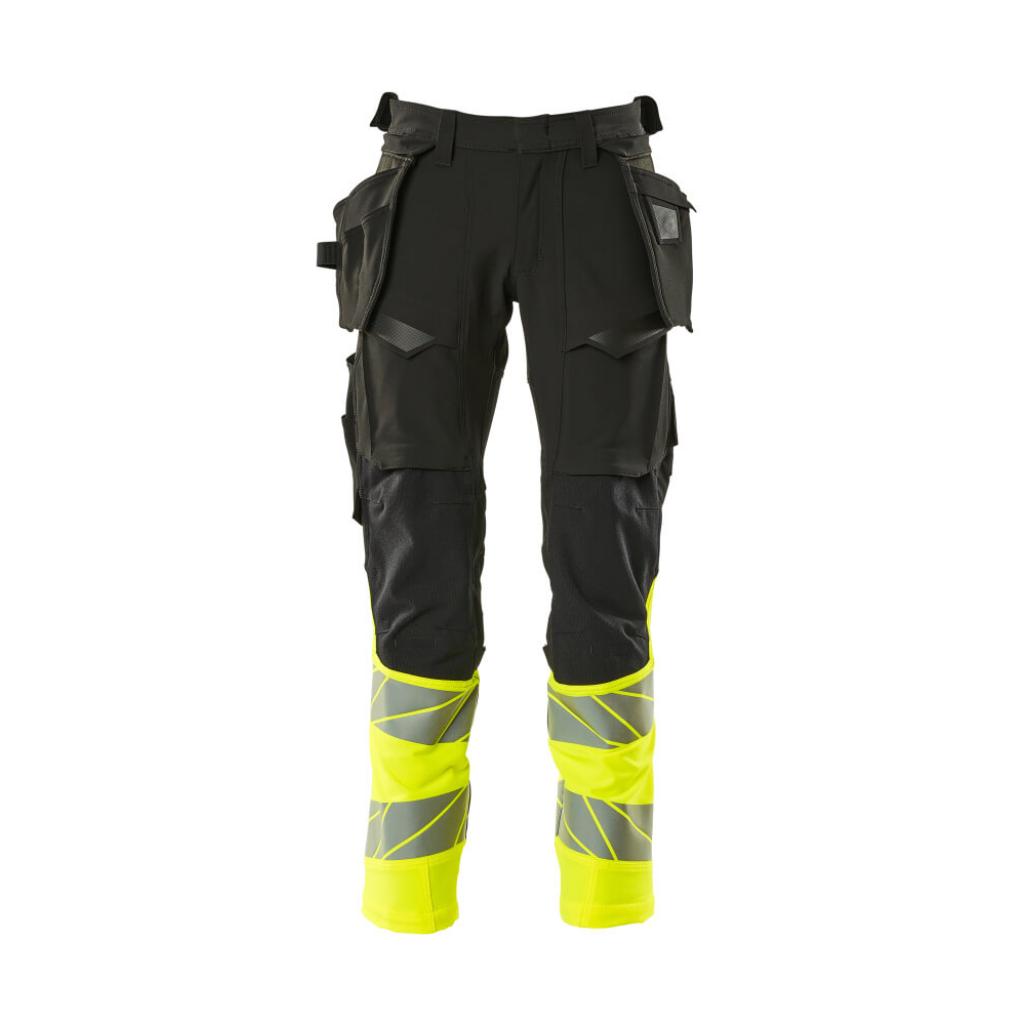 SPODNIE Z KIESZENIAMI WISZĄCYMI MASCOT ACCELERATE SAFE 19131-711; CZERŃ/ŻÓŁTY HI-VIS