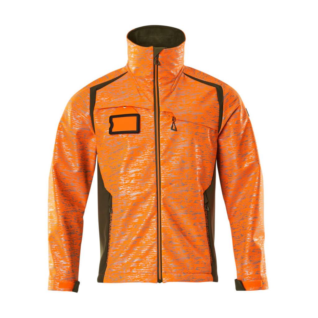 KURTKA SOFTSHELL MASCOT ACCELERATE SAFE 19202-291; POMARAŃCZ HI-VIS/ZIELONY MECH