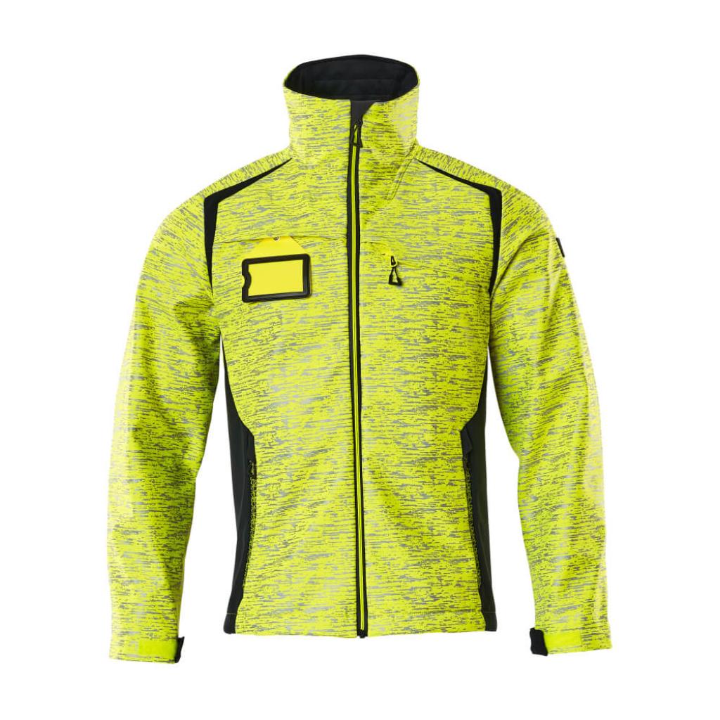 KURTKA SOFTSHELL MASCOT ACCELERATE SAFE 19202-291; ŻÓŁTY HI-VIS/CIEMNY GRANAT