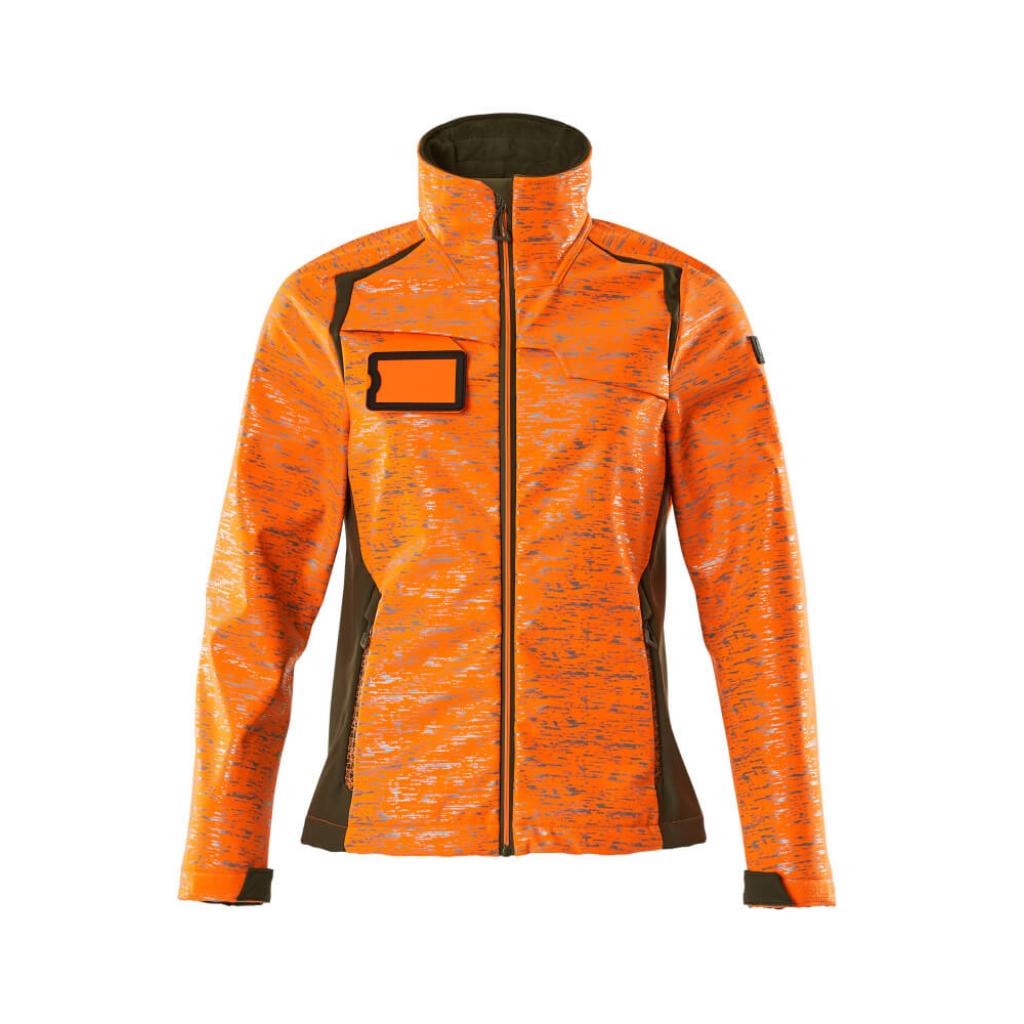 KURTKA SOFTSHELL MASCOT ACCELERATE SAFE 19212-291; POMARAŃCZ HI-VIS/ZIELONY MECH