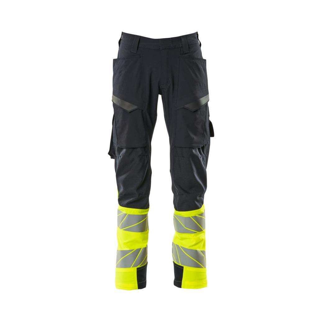 SPODNIE Z KIESZENIAMI NA UDACH MASCOT ACCELERATE SAFE 19379-510; CIEMNY GRANAT/ŻÓŁTY HI-VIS