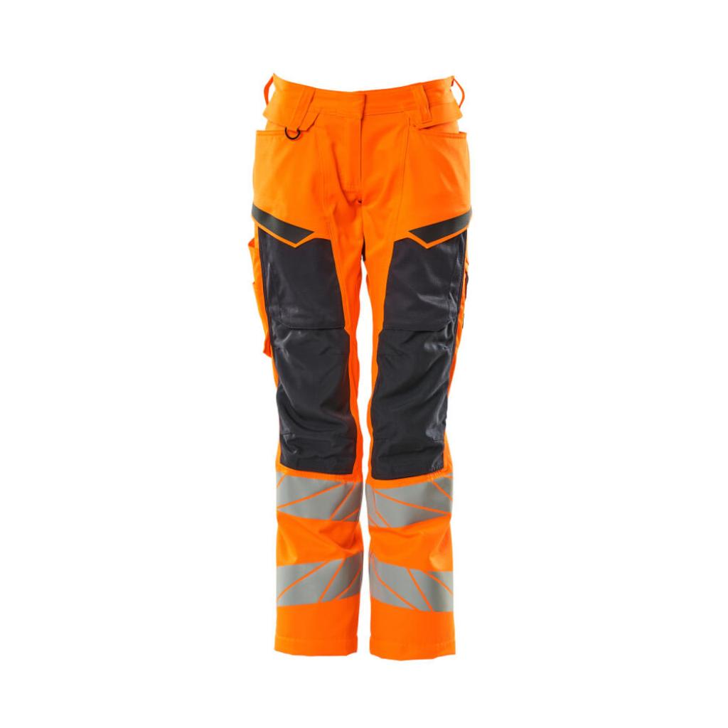 SPODNIE Z KIESZENIAMI NA KOLANACH MASCOT ACCELERATE SAFE 19578-236; POMARAŃCZ HI-VIS/CIEMNY GRANAT