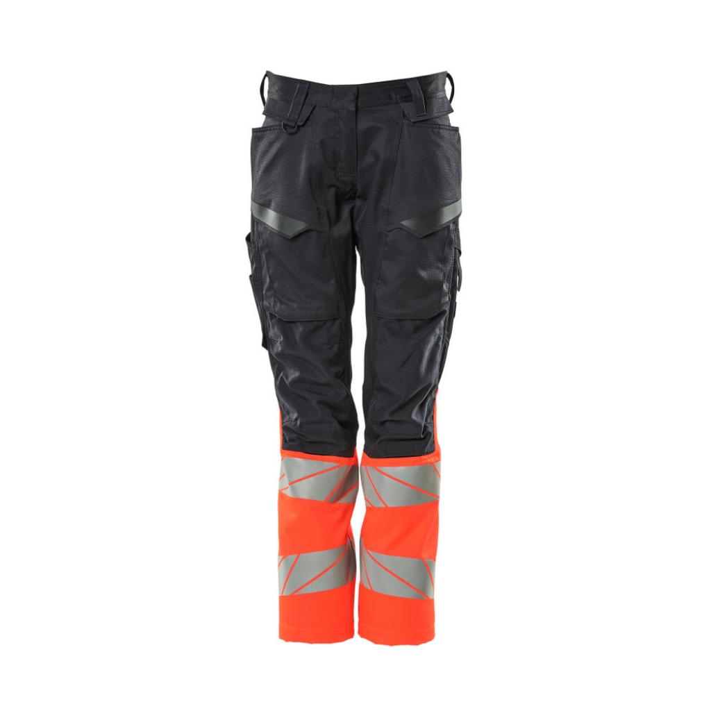 SPODNIE Z KIESZENIAMI NA KOLANACH MASCOT ACCELERATE SAFE 19678-236; CIEMNY GRANAT/CZERWIEŃ HI-VIS