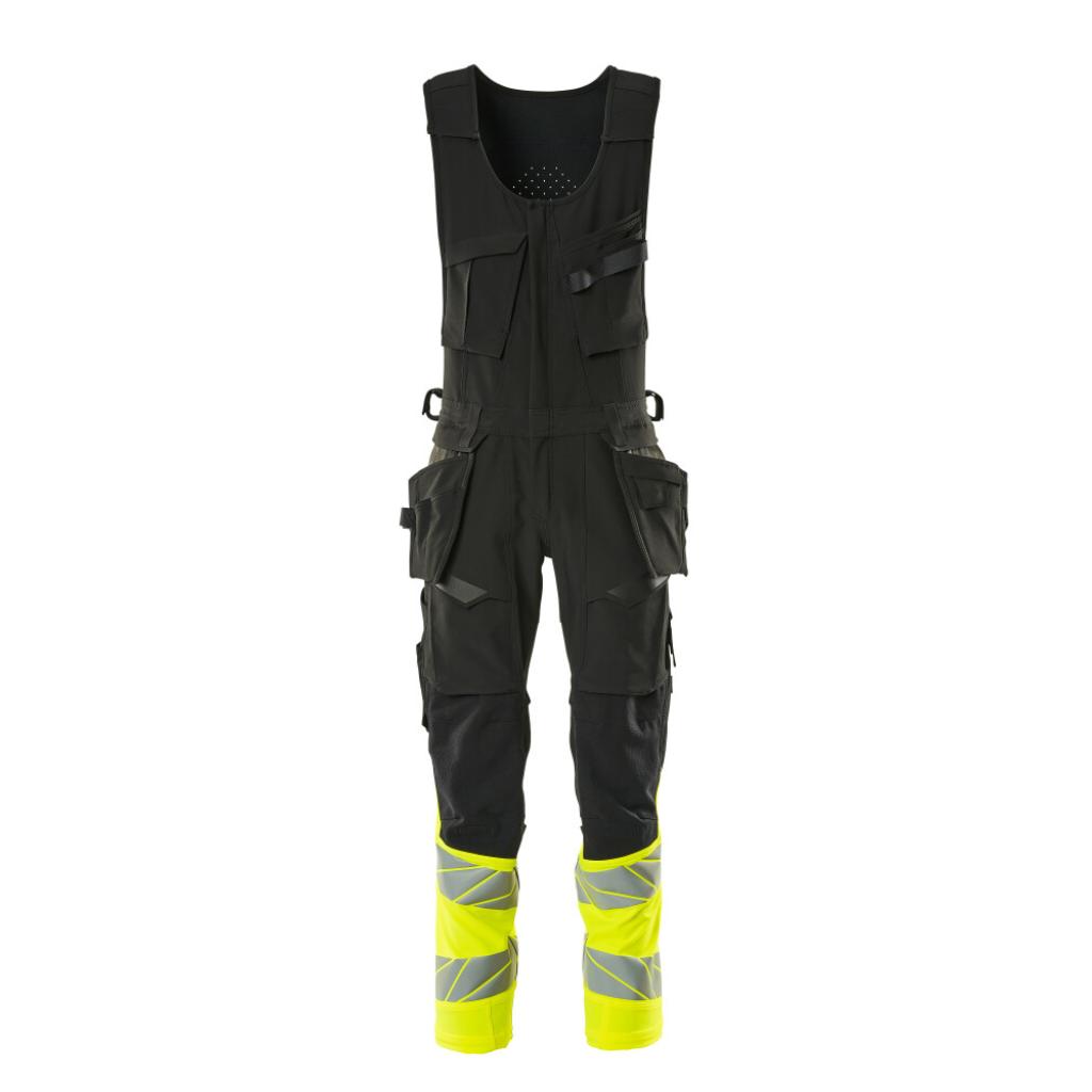 KOMBINEZON BEZ RĘKAWÓW MASCOT ACCELERATE SAFE 19169-711; CZERŃ/ŻÓŁTY HI-VIS