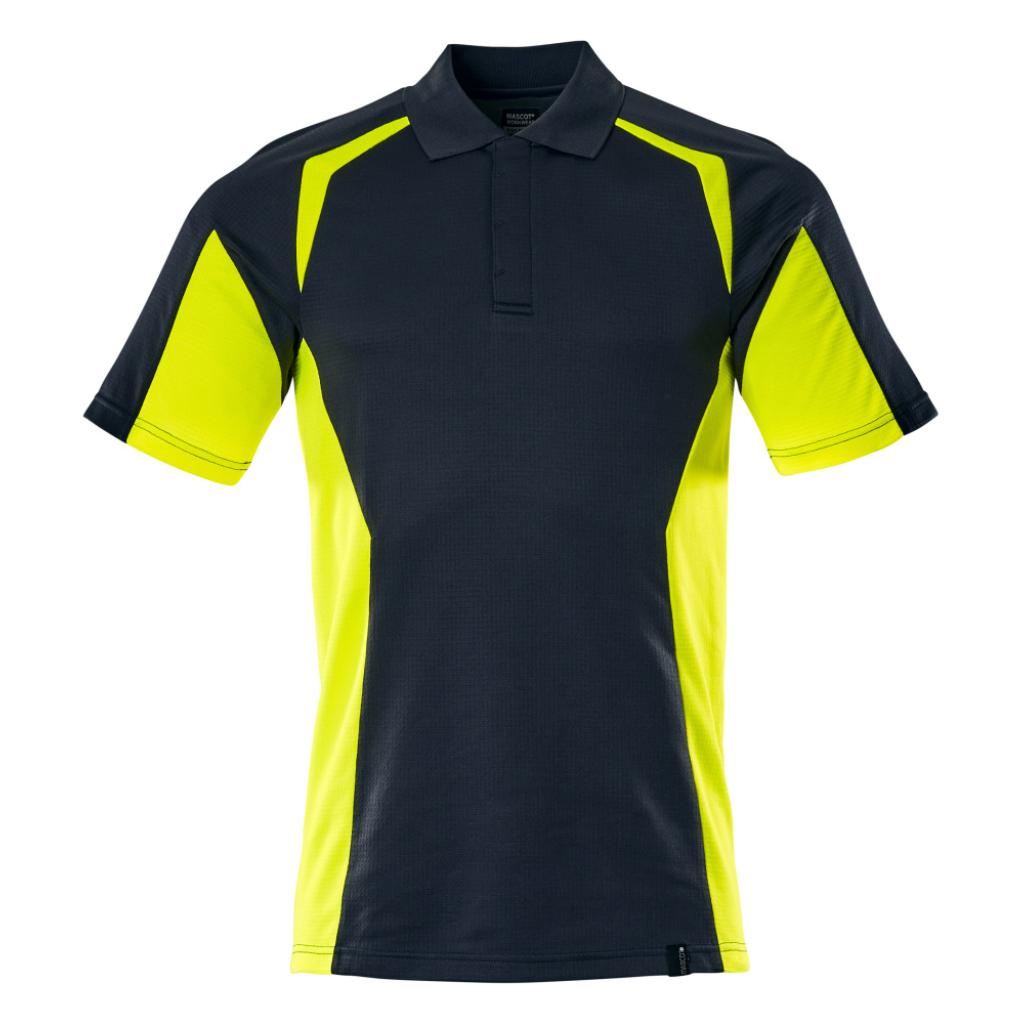 KOSZULKA POLO MASCOT ACCELERATE SAFE 22083-771; CIEMNY GRANAT/ŻÓŁTY HI-VIS