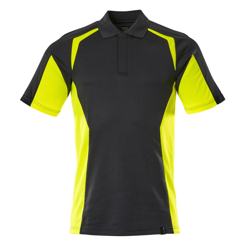 KOSZULKA POLO MASCOT ACCELERATE SAFE 22083-771; CZERŃ/ŻÓŁTY HI-VIS