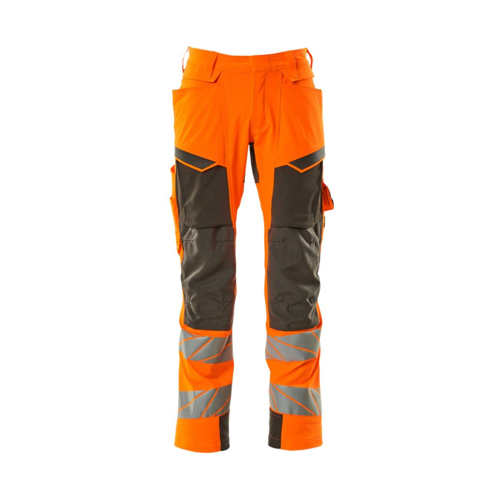 SPODNIE Z KIESZENIAMI NA KOLANACH MASCOT ACCELERATE SAFE 19279-510; POMARAŃCZ HI-VIS/CIEMNY ANTRACYT