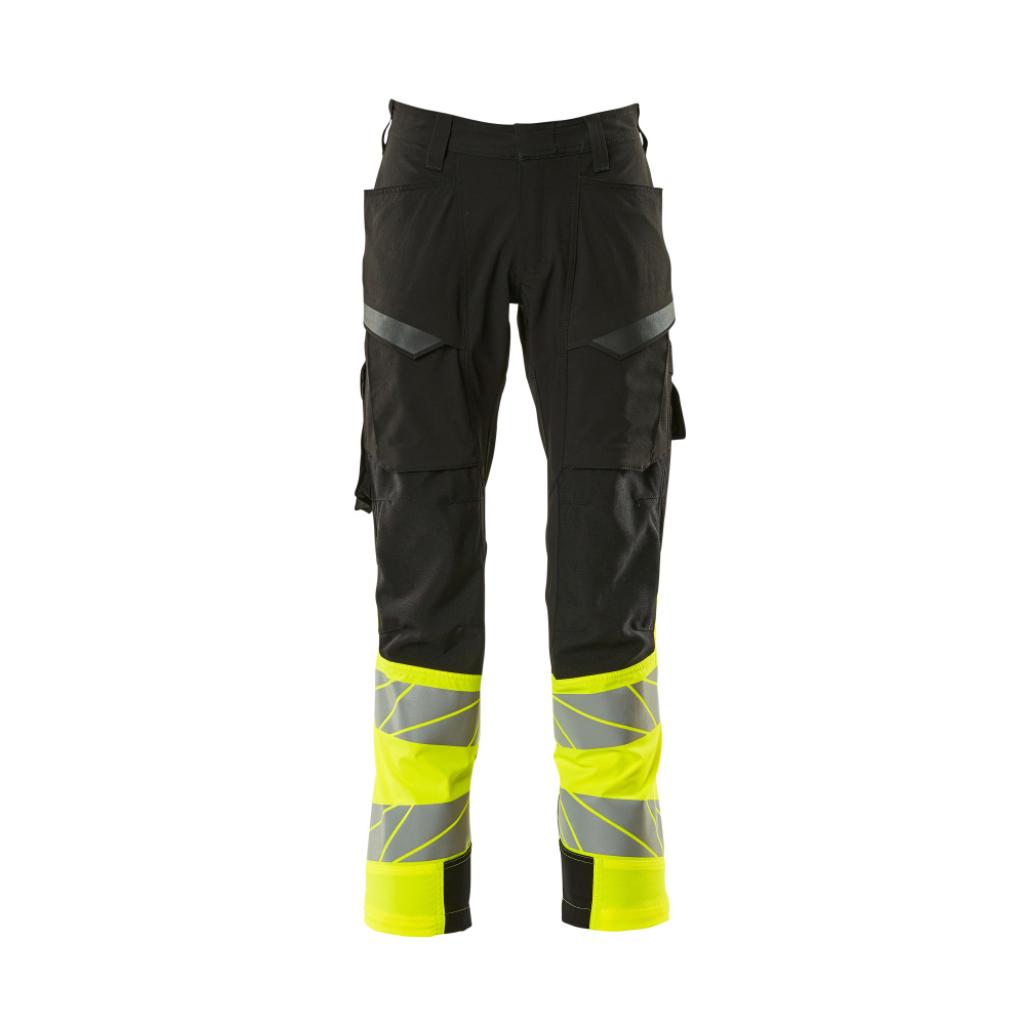 SPODNIE Z KIESZENIAMI NA UDACH MASCOT ACCELERATE SAFE 19379-510; CZERŃ/ŻÓŁTY HI-VIS