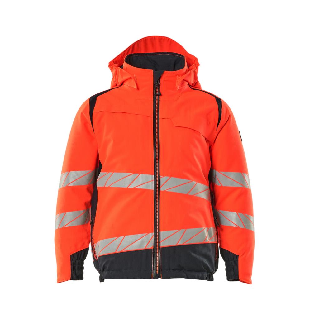 KURTKA ZIMOWA DLA DZIECI MASCOT ACCELERATE SAFE 19935-449; CZERWIEŃ HI-VIS/CIEMNY GRANAT