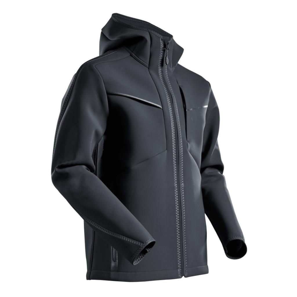KURTKA SOFTSHELL Z KAPTUREM MASCOT CUSTOMIZED 22086-662; CZERŃ