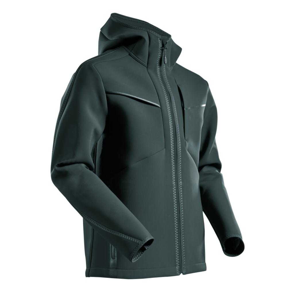 KURTKA SOFTSHELL Z KAPTUREM MASCOT CUSTOMIZED 22086-662; LEŚNA ZIELEŃ