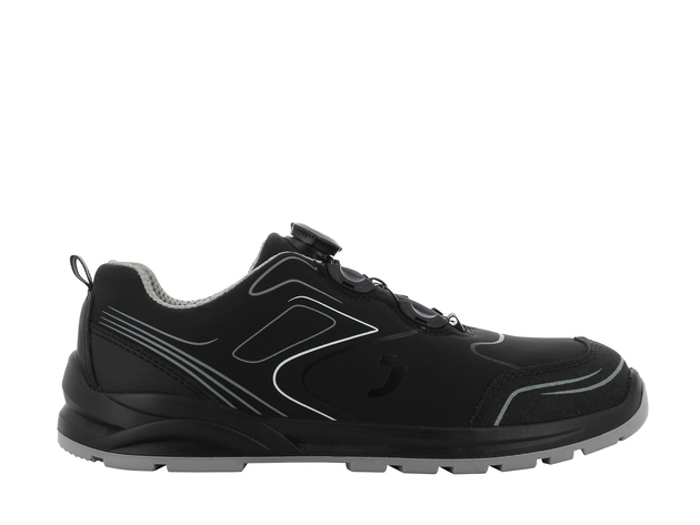 SPORTOWY, NISKO WYCIĘTY BUT OCHRONNY ESD Z ZAPIĘCIEM TLS (TWIST LOCK SYSTEM) SAFETY JOGGER CADOR S3 LOW TLS, S3, ESD, SRC, CZARNY