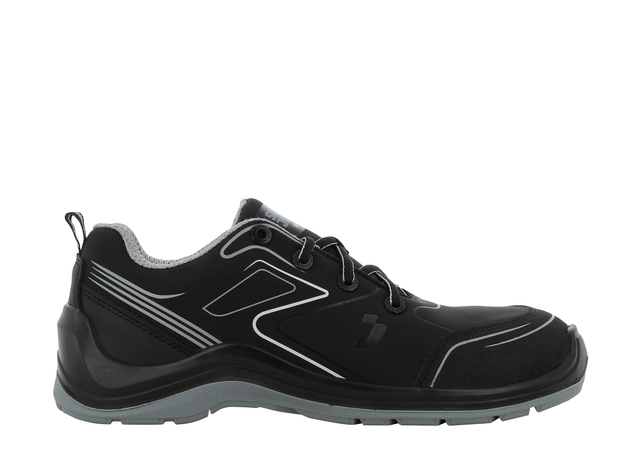 SPORTOWY, NISKO WYCIĘTY BUT OCHRONNY ESD, KTÓRY NIE ZAWIERA METALU SAFETY JOGGER FLOW S3 LOW, S3, ESD, SRC, CZARNY