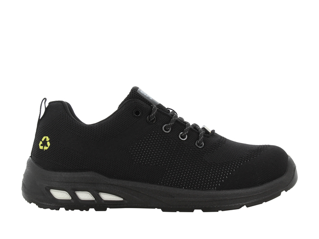 2ND GENERATION OF FITZ S1P WITH GRS CERTIFIED RECYCLED UPPER FOR LIGHT WORKING ENVIRONMENTS SAFETY JOGGER ECOFITZ S1P LOW, S1 P, SR, ESD, FO, CZARNY