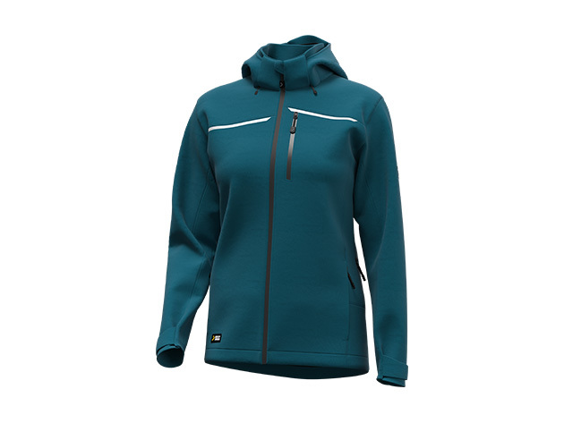 WODOODPORNA, WIATROSZCZELNA I ODDYCHALNA KURTKA SOFTSHELLOWA O KOBIECYM KROJU, KTÓRY ZAPEWNIA MAKSYMALNĄ SWOBODĘ RUCHÓW SAFETY JOGGER KASAI SSHELL JKT W, TURKISH BLUE