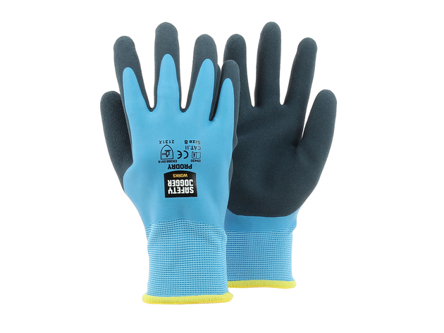 UNIWERSALNE RĘKAWICE OCHRONNE Z PODWÓJNĄ POWŁOKĄ NITRYLOWĄ SAFETY JOGGER PRODRY, CZARNY