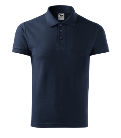 KOSZULKA POLO MĘSKA MALFINI COTTON 212, GRANATOWY