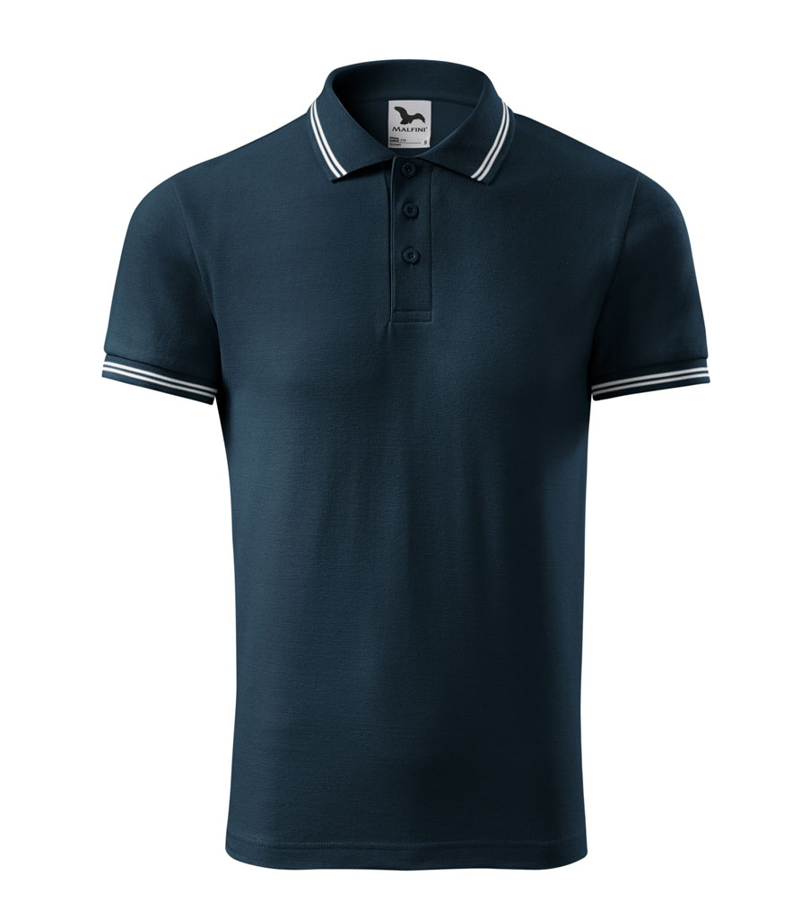 KOSZULKA POLO MĘSKA MALFINI URBAN 219, GRANATOWY