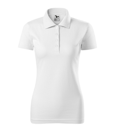 KOSZULKA POLO DAMSKA MALFINI SINGLE J. 223, BIAŁY