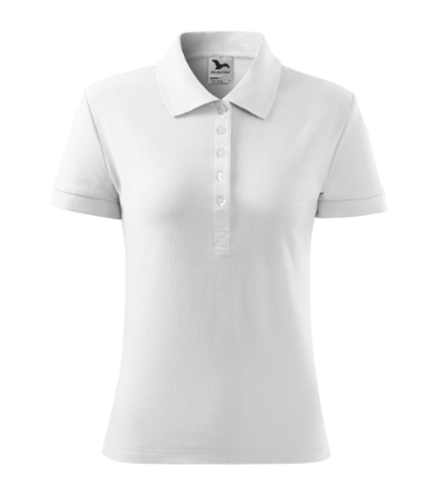 KOSZULKA POLO DAMSKA MALFINI COTTON HEAVY 216, BIAŁY