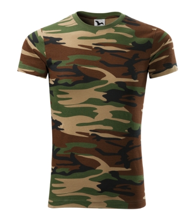 KOSZULKA UNISEX MALFINI CAMOUFLAGE 144, CAMOUFLAGE BROWN