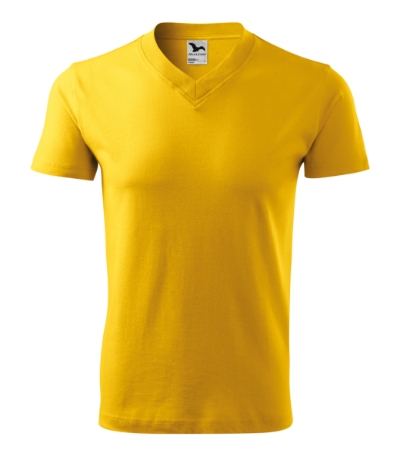 KOSZULKA UNISEX MALFINI V-NECK 102, ŻÓŁTY