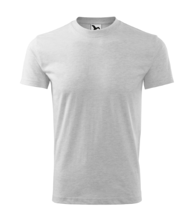KOSZULKA UNISEX MALFINI HEAVY 110, JASNOSZARY MELANŻ