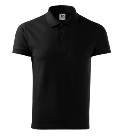 KOSZULKA POLO MĘSKA MALFINI COTTON 212, CZARNY