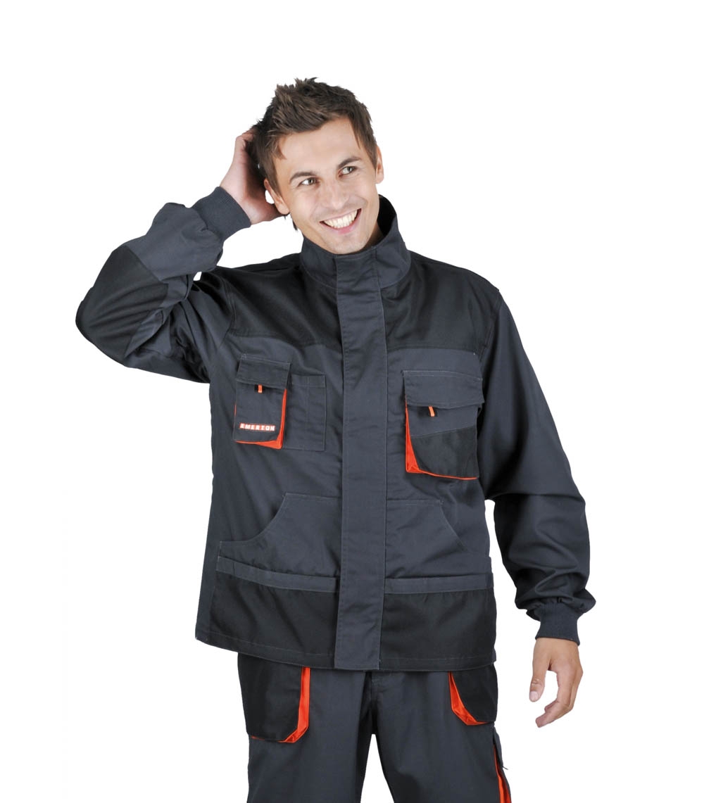 BLUZA EMERTON SZARO-POMARAŃCZOWA