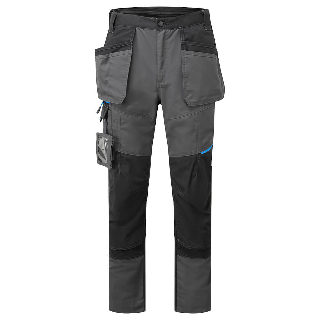 PORTWEST T719 SPODNIE ROBOCZE Z KABURAMI WX3 SLIM FIT; SZARY METALICZNY