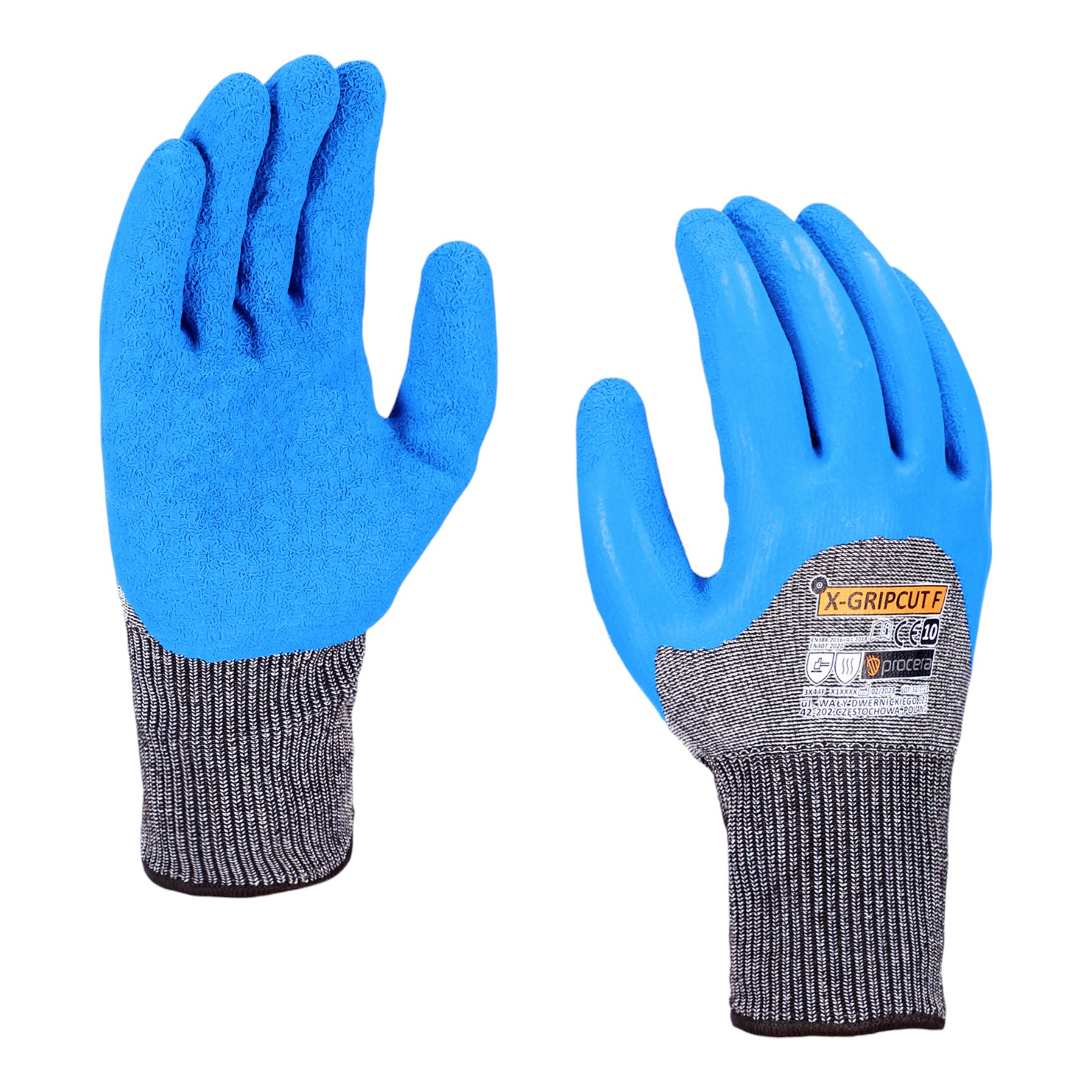RĘKAWICE OCHRONNE PROCERA ANTYPRZECIĘCIOWE X-GRIPCUT EN 388:2016 + A1 2018 3X44F , EN 407:2020 X1XXXX