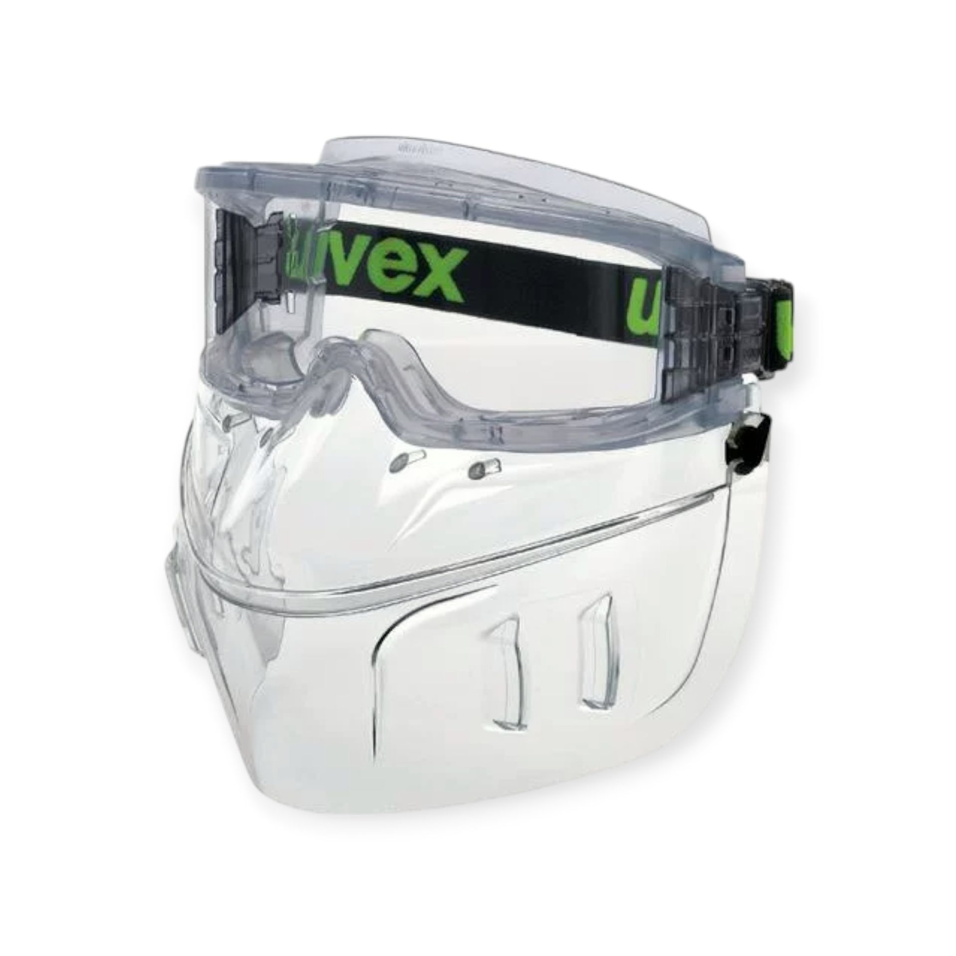 UVEX GOGLE ULTRAVISION Z PÓŁMASKĄ FACEGUARD, SZYBKA BEZBARWNA, POWŁOKA NIEPARUJĄCA EXCELLENCE
