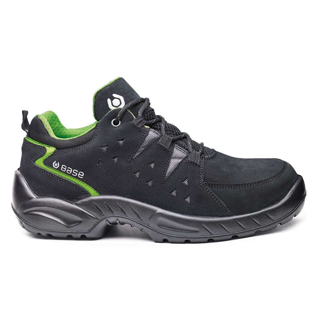 Obuwie ochronne BASE Harlem S1PL FO SR; Czarny/Zielony