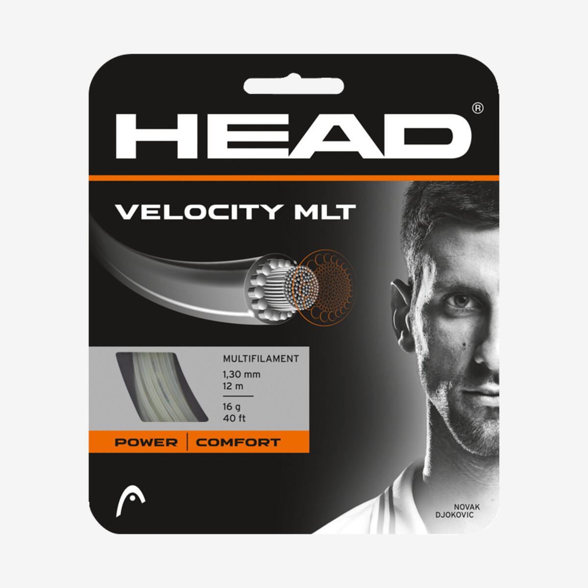 Head Unisex Velocity MLT zestaw struna tenisowa dla dorosłych, naturalna, 17 0726424106547