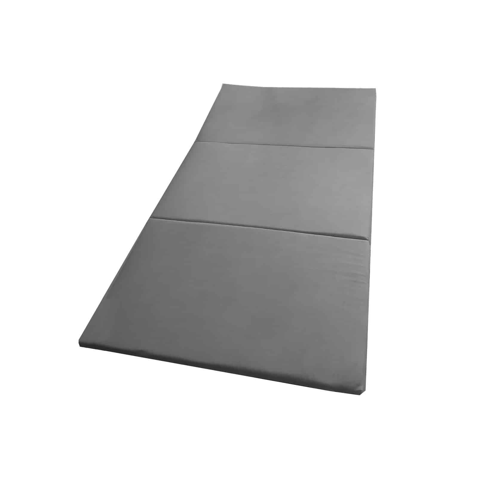 Małpiszon, materac gimnastyczny 180x100x5 trzyczęściowy popielaty