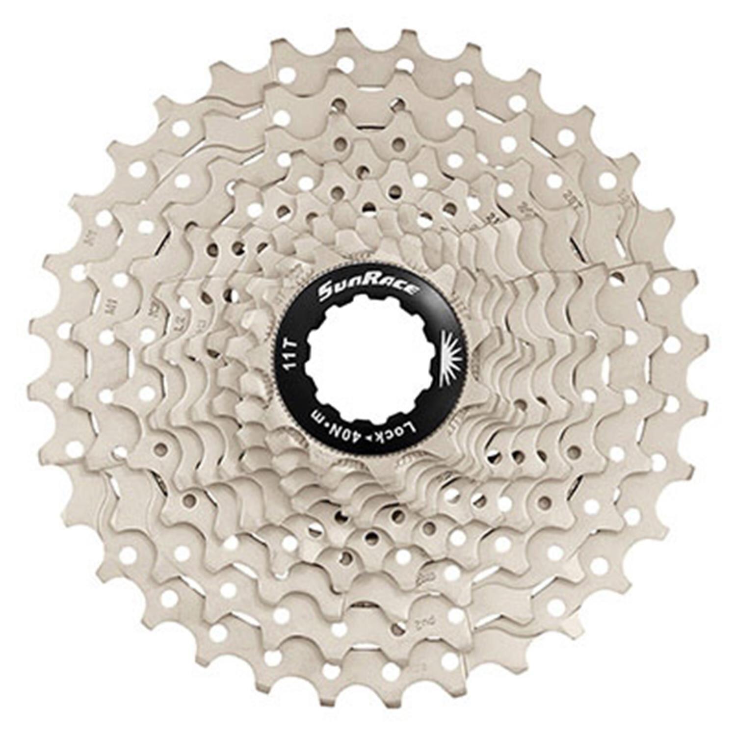 Shimano SunRace kaseta zębatek csr919 Mod. 14 9-biegowa HG, High Tensile nierdzewna, nikiel, platynowany, kompatybilny z waga 273 G 11-12 13 14 16 18 21 24 28 z. CSR91.9AS0.NS1.BX