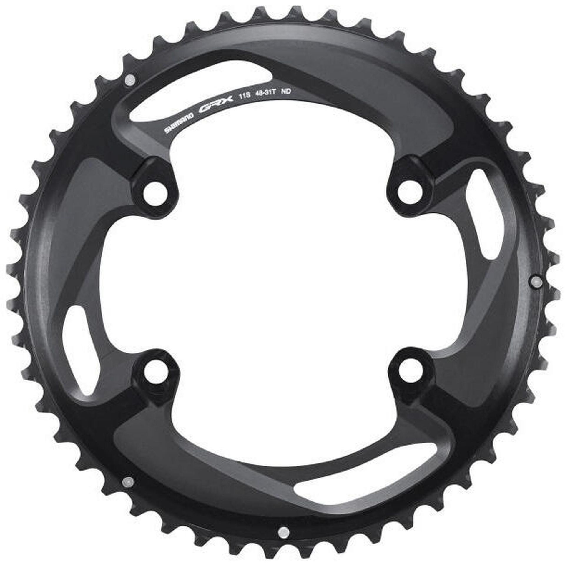 Shimano Shimano GRX FC-RX810-2 Zębatka rowerowa 11-rz., czarny 48T 2021 Zębatki przednie Y-0JR98010