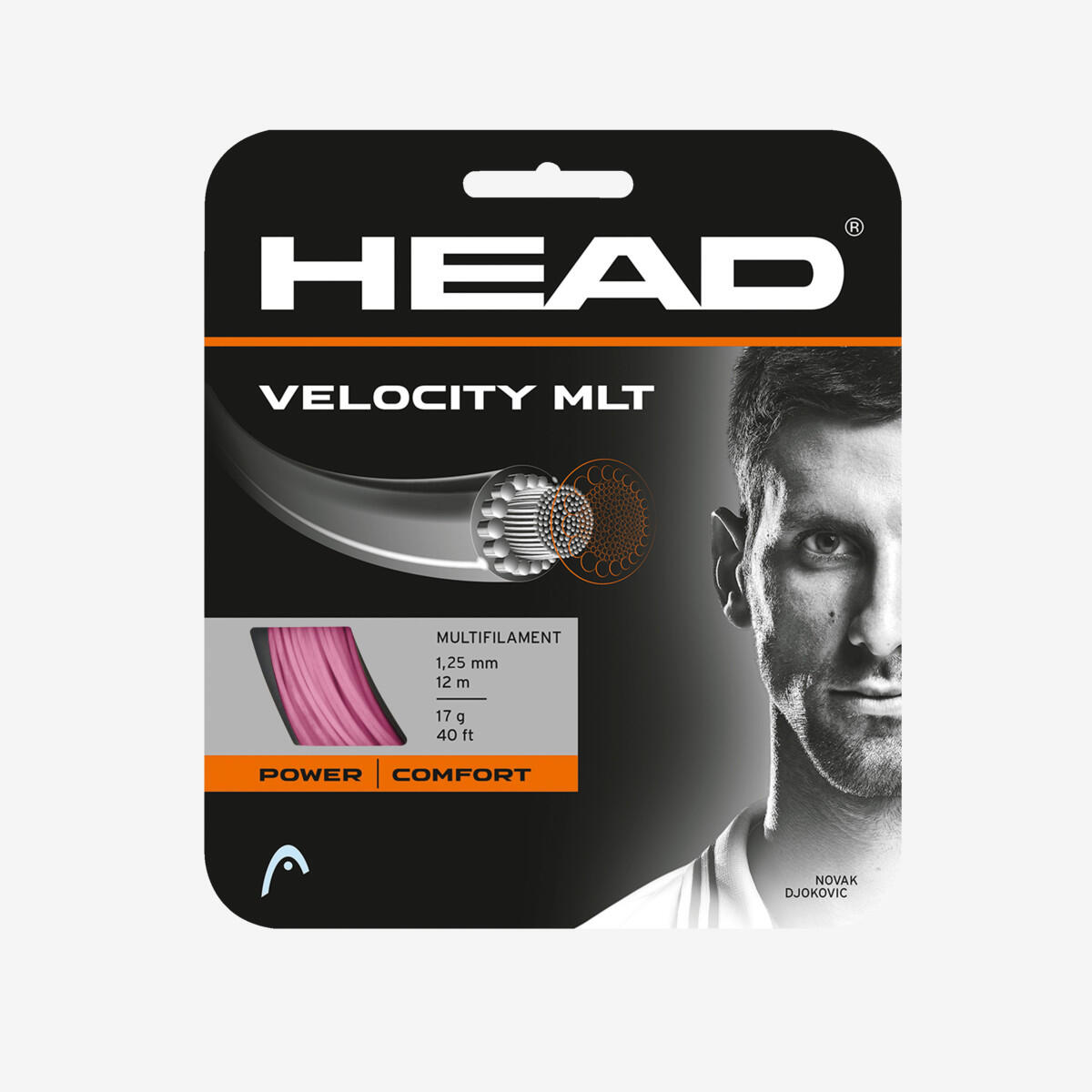 Naciąg tenisowy Head  Velocity Pink (12 m)  1,25 mm