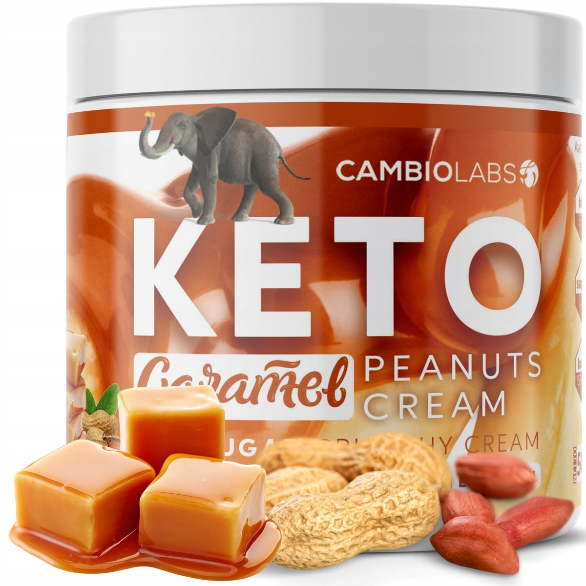 KREM Orzechy w Karmelu KETO bez cukru 500g Cambio