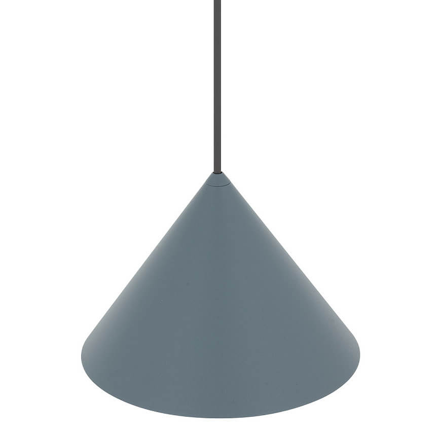 Metalowa lampa stożkowa ZENITH 11491 zwis niebieski